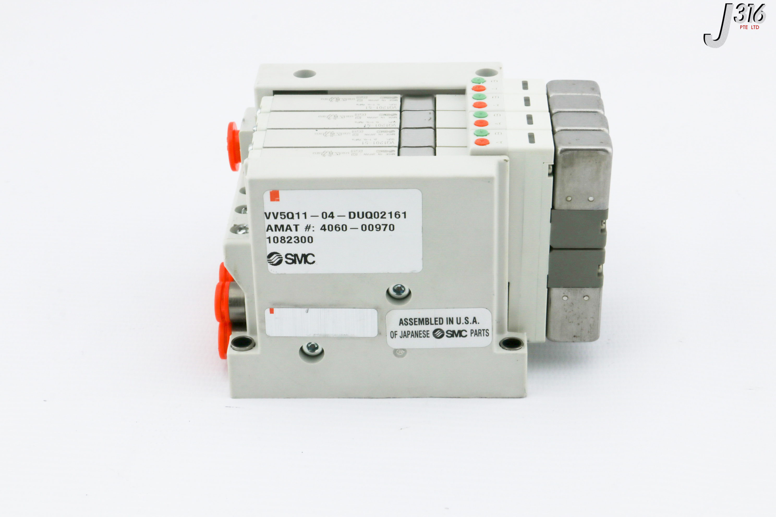 29851 SMC 4-SLOT PNEUMATIC MANIFOLD, AMAT: 4060-00970 VV5Q11-04